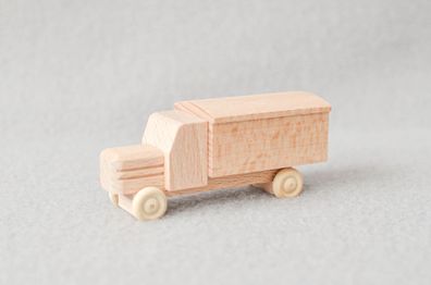 Holzspielzeug Lastenauto Kasten natur HxBxT 3,5x7,5x3cm NEU Holzauto LKW Holz