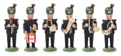 Miniaturfiguren Miniatur-Bergaufzug (6) Landesmusikkorps Höhe 40mm NEU Holzfigur