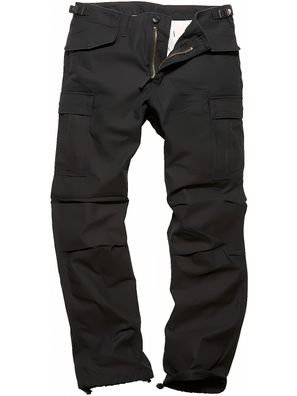 Vintage Industries Cargohose M65 Heavy Satin Pants Black
