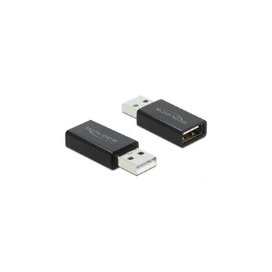 DELOCK USB 2.0 Ada. Typ-A Steck. zu Typ-A Buch. Datenblocker