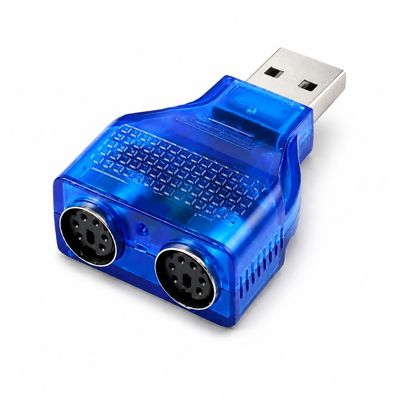 C17 USB Stecker auf 2x PS/2 PS2 Buchse Adapter Kabel Konverter für Maus Tastatur