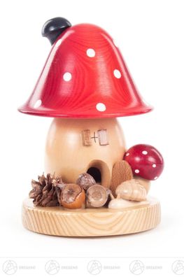 Räuchermann Räucherpilz Fliegenpilz Glockenform groß BxHxT 9,5 cmx14,5 cmx9,5 cm