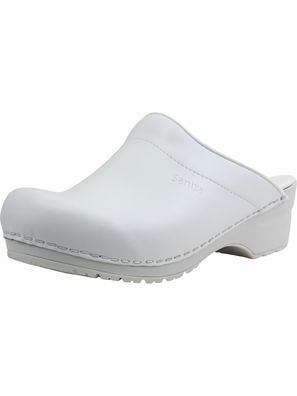 Sanita Damen Offener Clog Original-Sonja Pu Open White