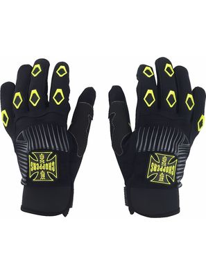 WCC West Coast Choppers Handschuhe Por Vida Black/Yellow