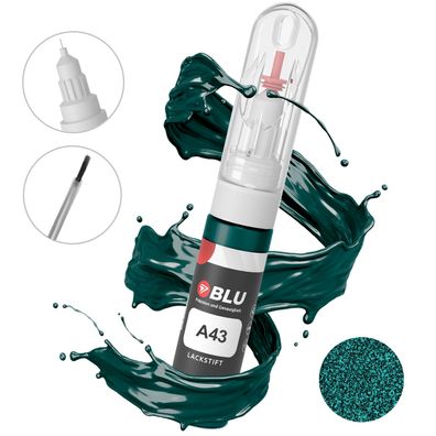 BLU Lackstift A43 GRÜN Tiefgrün BMW Autolack 2in1 Reparatur