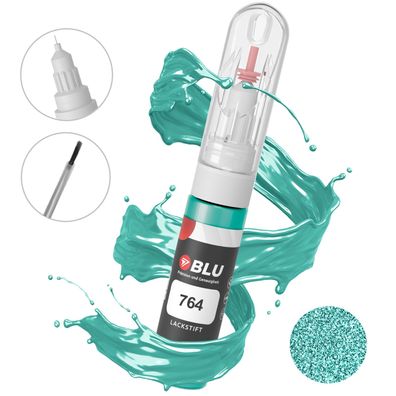 BLU Lackstift 764 GRÜN Lightaquametallic TOYOTA Autolack 2in1 Reparatur