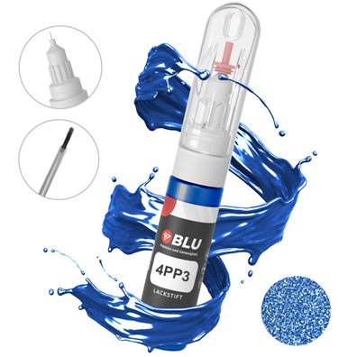 BLU Lackstift 4PP3 blau dragoonblau für peugeot autolack 2in1 Reparatur