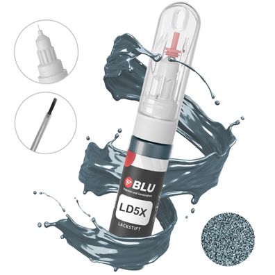 BLU Lackstift LD5X BLAU Ravennablau VW Autolack 2in1 Reparatur