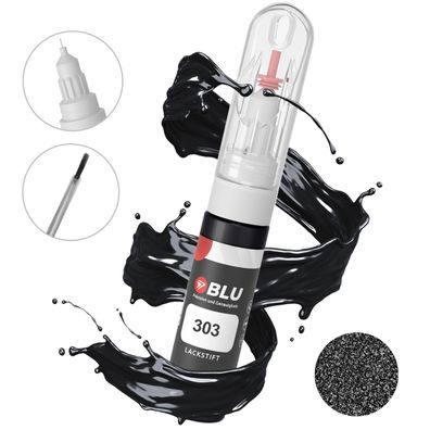 BLU Lackstift 303 Schwarz COSMOS BMW Autolack 2in1 Reparatur
