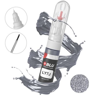 BLU Lackstift LY7J SILBER Avussilber AUDI Autolack 2in1 Reparatur
