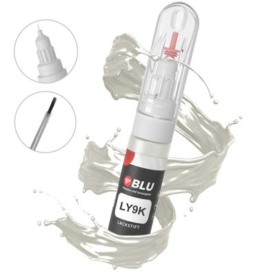 BLU Lackstift LY9K WEISS Amalfiweiss AUDI Autolack 2in1 Reparatur