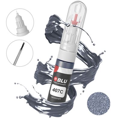 BLU Lackstift 407C BLAU Blauindigo FIAT Autolack 2in1 Reparatur