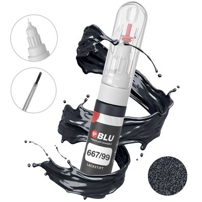 BLU Lackstift 667/99 GRAU GRIS ASTER FIAT Autolack 2in1 Reparatur