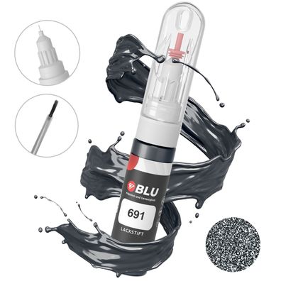 BLU Lackstift 691 GRAU GRIS GRIGIO FUMO Autolack 2in1 Reparatur