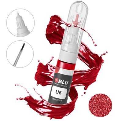 BLU Lackstift U6 ROT Candyrot FORD Autolack 2in1 Reparatur