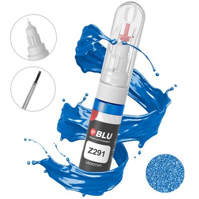 BLU Lackstift Z291 BLAU Ardenblau OPEL Autolack 2in1 Reperatur