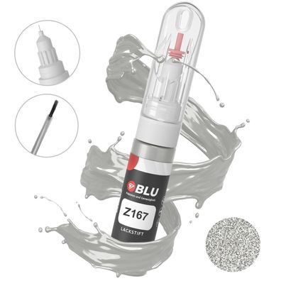 BLU Lackstift Z167 SILBER Pannacota OPEL Autolack 2in1 Reperatur