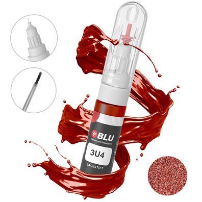 BLU Lackstift 3U4 ROT Scarlet RED TOYOTA Autolack 2in1 Reperatur