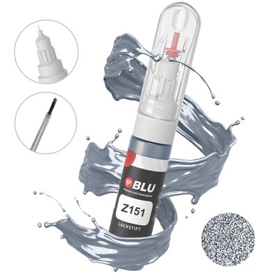 BLU Lackstift Z151 SILBER Miragemika OPEL Autolack 2in1 Reperatur