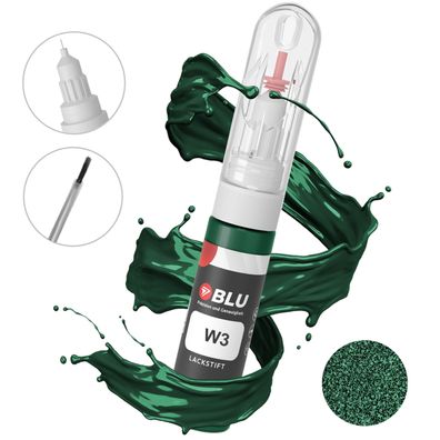 BLU Lackstift W3 GRÜN HONOUR GREEN FORD Autolack 2in1 Reperatur