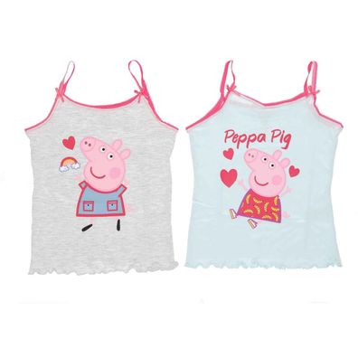 Peppa Pig Mädchen Unterwäsche 2er Pack Shirts aus 100% Baumwolle - Größe