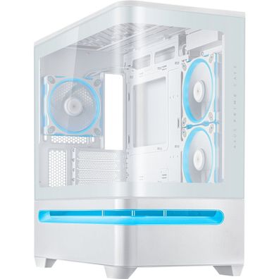 ASUS PRIME AP202 TG ARGB , Tower-Gehäuse (weiß Tempered Glass x 2)