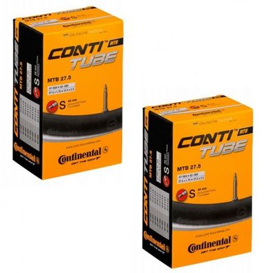 Continental 2x Schlauch Conti MTB 27.5 27.5x1.75/2.40\" Doppelpack SV 42mm