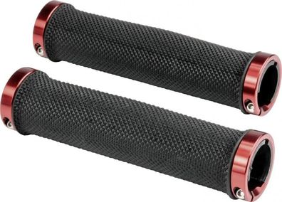 Ergotec MTB Lenkergriffe Bilbao RSK-09/2 schwarz/rot - 135mm, Kraton/Alu, Schraubklem