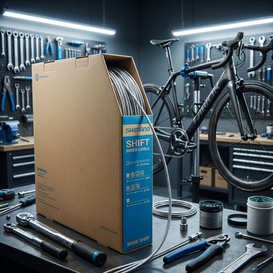 Shimano Schaltinnenzug stainless 1.2x2100 Box 100 Stéck - präziser Schaltzug fér lang