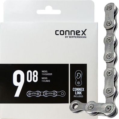 Connex Wippermann Kette 908 1/2\" x 11/128\" 114 Glieder 6,6mm 9-fach
