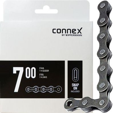 Connex Kette 700 1-fach, Stahl 114 Glieder, schwarz