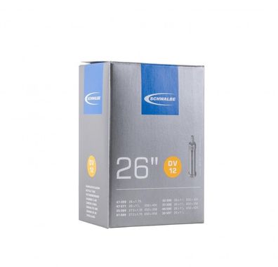 Schwalbe Fahrradschlauch DV12, 26x1.20-1.75\", Dunlop-Ventil 40mm, passend fér Reifen