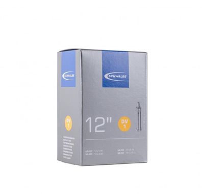 Schwalbe DV1 Fahrradschlauch 12 Zoll - 47/62-203 - Dunlop-Ventil 32 mm - fér Reifenbr