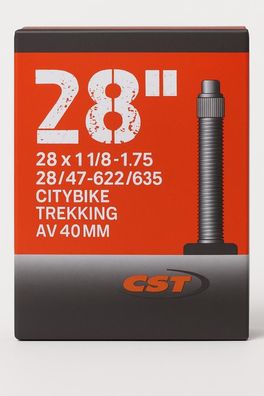 CST Fahrradschlauch 28x1 1/8-1.75\" AV 40mm Â? 28/47-622/635 Citybike Trekking