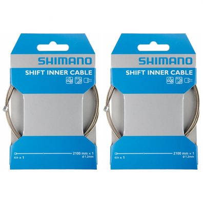 Shimano 2x Schaltzug MTB/Road Edelstahl Edelstahl 2.100 mm
