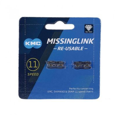 KMC Missinglink 11R DLC schwarz 2 Stéck Kettenschloss 5 - Kettenverschluss