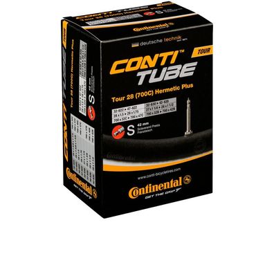 Continental Tour 28 Hermetic Plus Fahrradschlauch, 27/28x1 1/4-1.75\", ETRTO 32/47-62