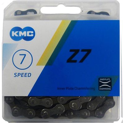 KMC Z7 7s Kette 114 Glieder grau - zuverlässige 7-fach Schaltungskette