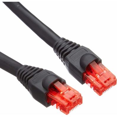 CAT.6 Outdoor-Patchkabel U/UTP (schwarz, 50 Meter)