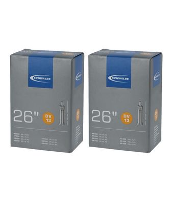 Schwalbe Fahrradschlauch DV13 26x1.50-2.40\" (40/62-559), Dunlop-Ventil 40mm, 2 Stéck