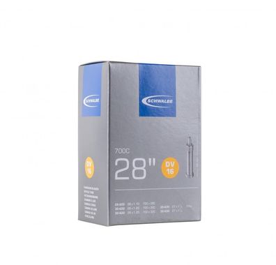 Schwalbe Fahrradschlauch DV16 28\" x 1.10-1.25\" (28-32/622-630), Dunlopventil 40 mm,