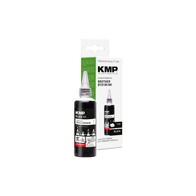 KMP Patrone Brother BTD180BK black dye ink 7500 Seiten kompatibel
