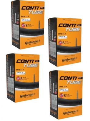 Continental 4er Set Conti Tube MTB 27.5\" Fahrradschläuche, 27.5x1.75-2.40, Sclaveran