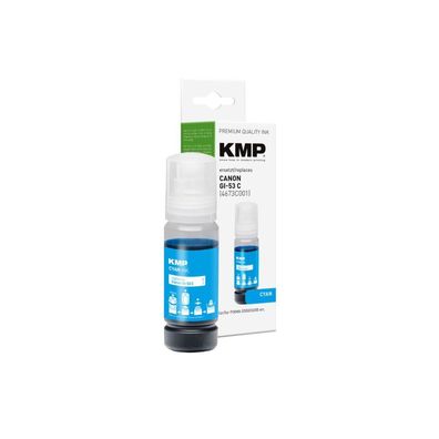 KMP Patrone Canon GI53C (4673C001) cyan 3800 Seiten kompatibel