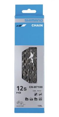Shimano Kette SLX CN-M7100 12-fach 138 Glieder Kette - fér 12-fach MTB Antriebe