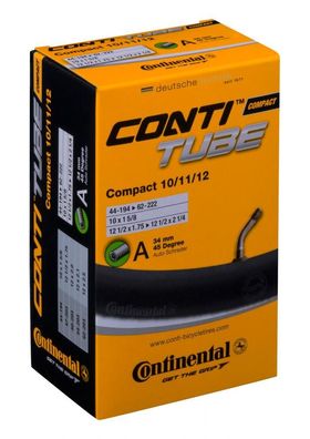 Continental Schlauch Compact 10"/11"/12 10 - zuverlässiger Fahrradschlauch mit 45Â° A