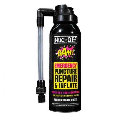 Muc-Off B.A. M! 125 ml Pannenspray Pink - Schnelle Reifenreparatur mit Latexschaum