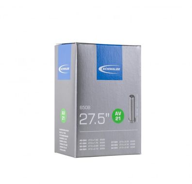 Schwalbe Fahrradschlauch AV21 27,5x1,50-2,40 Zoll, ETRTO 40/62-584, Autoventil 40 mm,