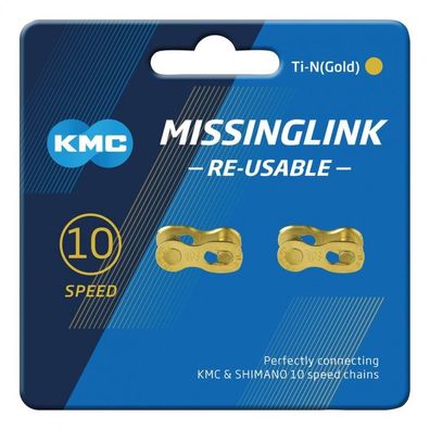 KMC Missinglink 10R Ti-N Gold 2 Stéck fér Ketten 5,88mm gold 10fach