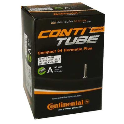 Continental Fahrradschlauch 24 Zoll (24x1.25-1.75) Hermetic Plus Autoventil 40mm - 32